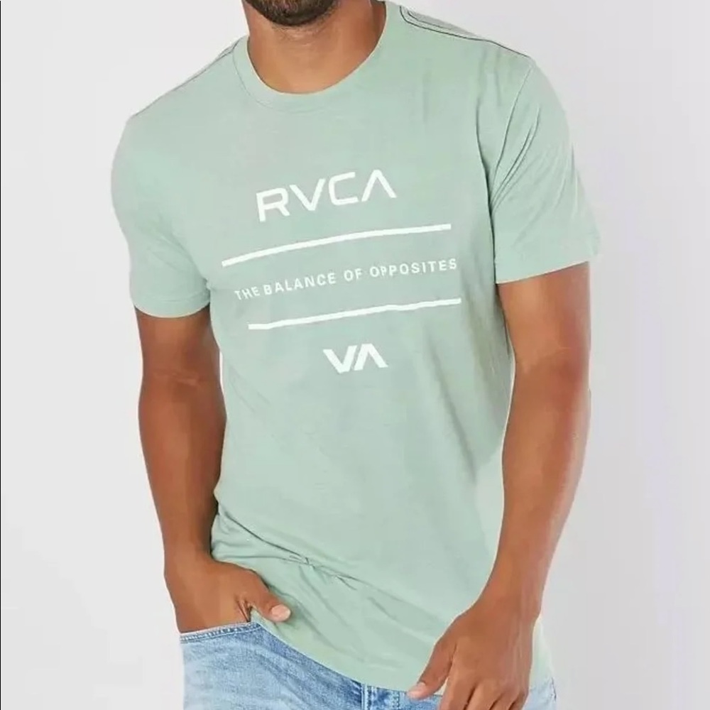 RVCA Mens Tee XL vintage dye sea green